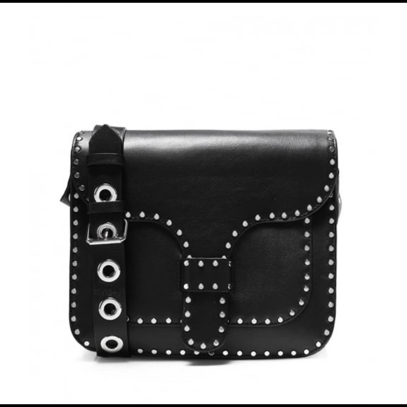 Rebecca Minkoff Studded Leather Midnight Shoulder Bag - Picture 8 of 9